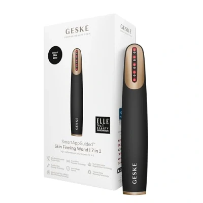 Abbildung von GESKE Skin Firming Wand 7 in 1 Anti Aging Mikrostrom Facelift Reduziert Alterserscheinungen Fortschrittlicher Facial Firmer Red LED Light Technology