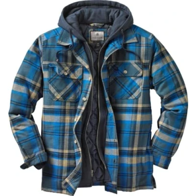 Abbildung von Legendary Whitetails Herren Maplewood Kapuzenjacke Hemdjacke, Blue Dusk Plaid, X Large