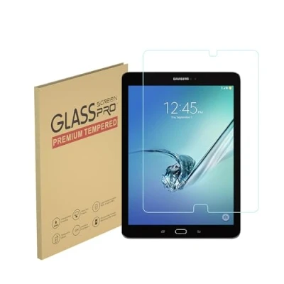 Abbildung von Displayschutzfolie für Samsung Galaxy Tab S2 SM T810 T811 T813 T815 T819 9,7 Zoll Tablet gehärtete Glasfolie, 9H Härte, kratzfest, Gehäusefreundlich, blasenfrei (1 Stück)