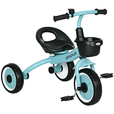 Abbildung von AIYAPLAY Dreirad Kinderfahrrad mit verstellbarer Sitz, Kinderrad, Metall, Blau, 70.5L x 50B 58H cm