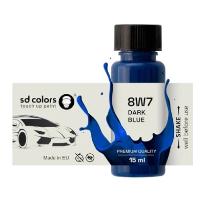 Abbildung von SD COLORS Nachbesserungslack, 15 ml, Dunkelblau, 8W7, Reparatur Pinsel, Farbcode 8W7 dunkelblau (Farbe)