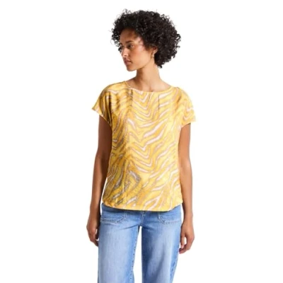 Abbildung von Street One Gemustertes Bluse, Damen, Größe: 40, Gelb