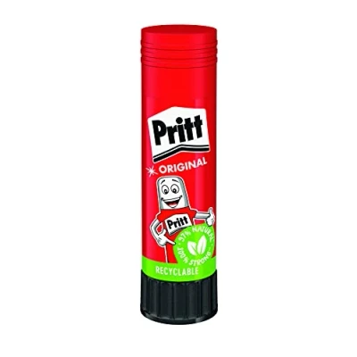 Abbildung von Pritt Klebestift, sicherer und kinderfreundlicher Kleber für Kunst Bastelarbeiten, starker Klebstoff Schule &amp; Bürobedarf, 50x43g Stift