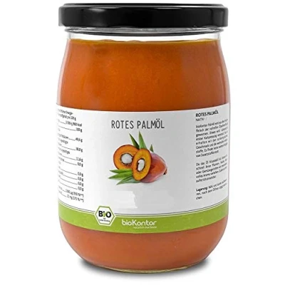 Abbildung von Rotes bio Palmöl 1000ml (1 L) I nativ aus kontrolliert biologischem Anbau 100% rein von bioKontor