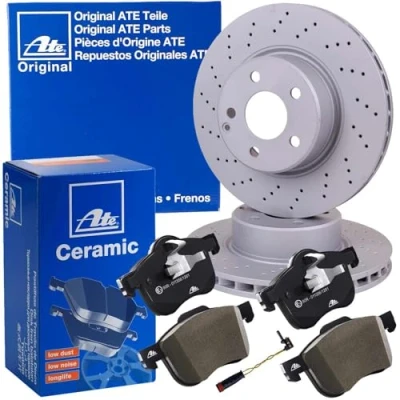 Abbildung von ATE Bremsscheiben + CERAMIC Beläge vorne für E Klasse W212 S212 A/C207