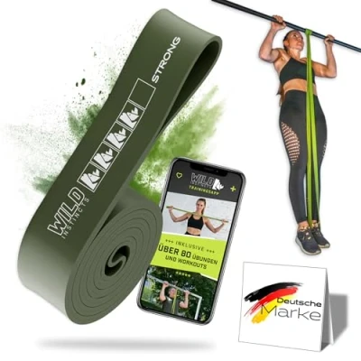 Abbildung von Wild Instincts Trainingsbänder Pull Up Bänder, Klimmzugbänder, Widerstandsbänder, Fitnessbänder, für Calisthenics, CrossFit und Freeletics