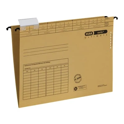 Abbildung von ELBA Hängemappe vertic ULTIMATE, 50er Pack, DIN A4, Recycling Karton, braun