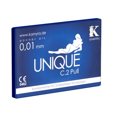 Abbildung von «Unique C.2 Pull» Kondomkarte mit latexfreien Kondomen (3 Kondome) 3 St