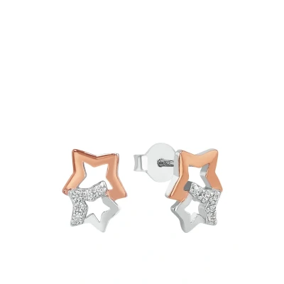 Abbildung von amor Ohrringe Silver coloured rose goldcoloured, Damen, Größe: One Size, gold