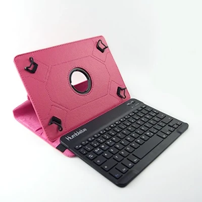 Abbildung von 360 drehbare Schutzhülle + Bluetooth Tastatur für 9.6&quot; Samsung Galaxy Tab E PINK [SM T560,T561][Tasche, Cover, Case, Etui, Schutz, Hülle, Tablet]