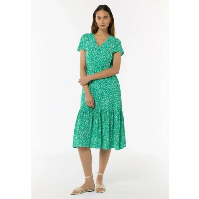 Abbildung von comma casual identity MIT Ausschnitt Freizeitkleid, Damen, Größe: 32, Grün