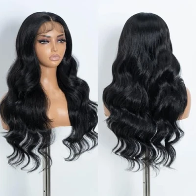 Abbildung von Style Icon Perücke Lace Front Wigs 66 cm 13x4 Frontal Perücken Rot Lang Wellige Synthetische Für Frauen Tief Teil Hitzebeständige Fasern Spitze (1B)