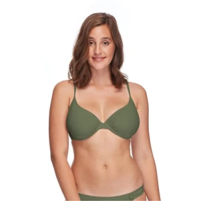 Abbildung von Body Glove Damen Smoothies Solo Solid Underwire D, DD, E, F Cup Top Swimsuit Bikini, Cactus,