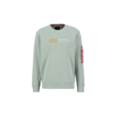 Abbildung von Alpha Industries Label Sweatshirt, Herren, Größe: XXL, Dusty green