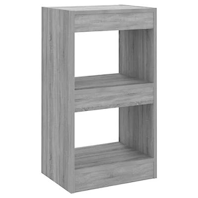 Abbildung von vidaXL Bücherregal Raumteiler Standregal Aktenregal Wandregal Regal Raumtrenner Aufbewahrung Büroregal Mehrzweckregal Grau Sonoma 40x30x72cm
