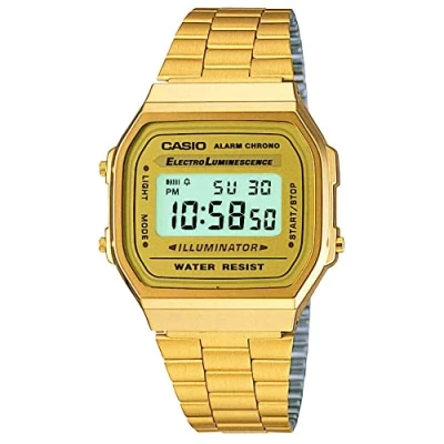 Abbildung von Casio Unisex Digital Uhr mit Edelstahl Armband A168WG 9WDF