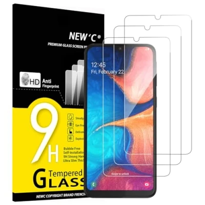 Abbildung von NEW&#039;C 3 Stück, Panzer Schutz Glas für Samsung Galaxy A20e, Frei von Kratzern, 9H Härte, HD Displayschutzfolie, 0.33mm Ultra klar, Ultrabeständig