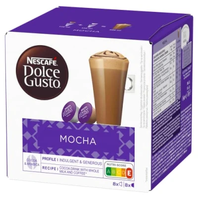 Abbildung von NESCAFÉ Dolce Gusto Mocha 16 Kapseln Kaffee aus Arabica Bohnen hochwertiger Kakao mit Milch Schnelle Zubereitung Aromaversiegelte 1er Pack (1 x Kapseln)