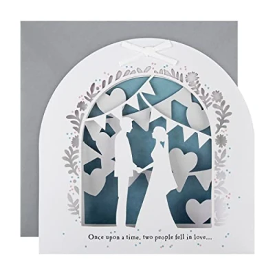 Abbildung von Hallmark 3D Hochzeitskarte, modernes Design Once Upon a Time