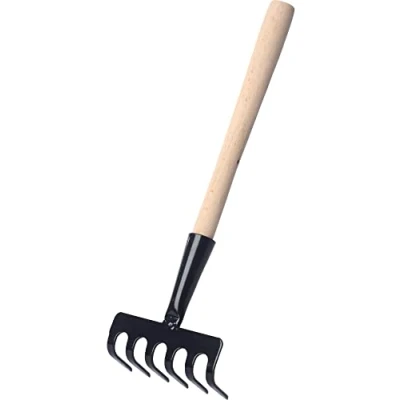 Abbildung von Garronda Gartenrechen 6 Zinken klein Hand Rechen Harke Gartenharke GD 0003