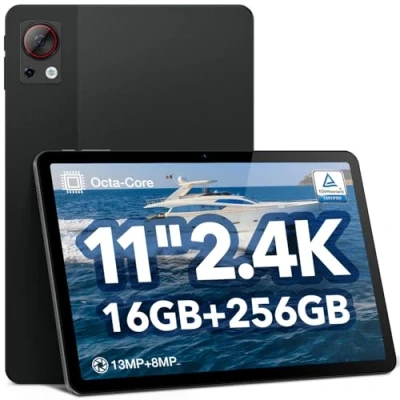 Abbildung von DOOGEE T30S Tablet 11 Zoll, 16GB RAM+256GB ROM (1TB TF) Android Tablet, 8580mAh Akku Octa core 2,4K Display 13MP+8MP, 4G LTE Dual SIM Gaming Hi Res Speakers/5G WiFi/OTG/GPS/Widevine L1