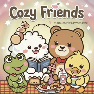 Abbildung von Malbuch für Erwachsene Cozy Friends: Tierische Freunde und entspannte Hygge Szenen Dein Ausmalbuch eine kreative Auszeit