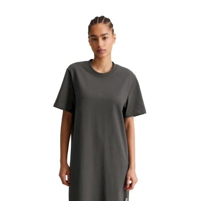 Abbildung von Marc O&#039;Polo Denim Round NECK Slits Jerseykleid, Damen, Größe: Large, Charcoal