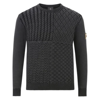 Abbildung von Jan Vanderstorm Rabbe Strickpullover, Herren, Größe: Large, Schwarz