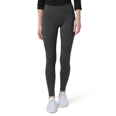 Abbildung von HUE Damen Ultra with Wide Waistband, Full and Capri Length Leggings, Graphit meliert, S