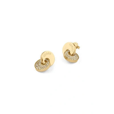 Abbildung von Guess JUBE05221JWYG Damen Ohrringe Two Links Pavée Goldfarben