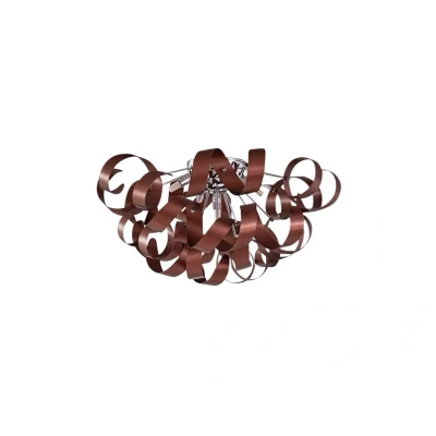 Abbildung von Lucande Deckenlampe Kaelor, Ø 60 cm, kupferfarben, Aluminium