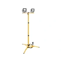 Abbildung von Goobay LED Baustrahler 2x 20 Watt Baulampe Doppelkopf mit Stativ, Neutralweiß, 3400 lm, Neutralweißes Licht 4000 K, Scheinwerfer Metallstativ