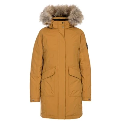 Abbildung von DLX Trespass Damen Warme Lange Daunenjacke Mit Abnehmbarer Kapuze BETTANY, Sandstone, XXS, FAJKDOTR0003_SANXXS