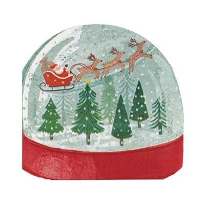 Abbildung von Ginger Ray Snow Globe Papier Servietten, Geschirr, 16 Stück