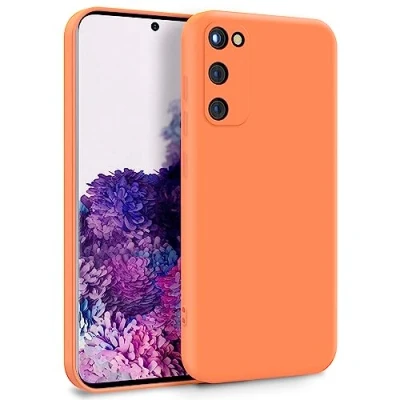 Abbildung von MyGadget Hülle für Samsung Galaxy S20 FE Zweilagige Handyhülle mit Kameraschutz Cover Innenfutter &amp; Silikon außen Orange