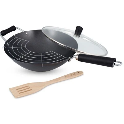 Abbildung von KEN HOM Wok &quot;Excellence&quot;, Stahl, (Set, 3 tlg.), Induktion