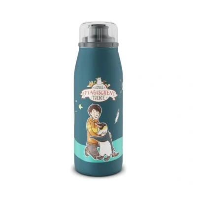 Abbildung von alfi KIDS ISO BOTTLE 350ml,Benni Schule der Magischen Tiere,Isoliertrinkflasche Kinder Edelstahl, dicht mit Drehverschluss, hält 12 Stunden heiß,24 kalt, Trinkflasche für Kohlensäure,BPA frei