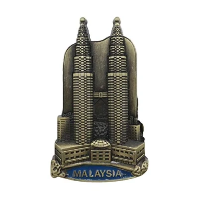 Abbildung von 3D Metall Kühlschrankmagnet Reise Souvenirs Kühlschrank Magnet Home and Kitchen Dekoration Sticker Collection Kuala Lumpur Twin Towers Malaysia