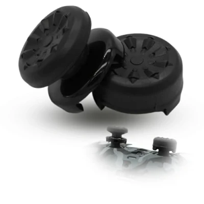 Abbildung von MatoSan® 2X Erhöhter Controller Aufsatz 7mm &amp; 11mm Präzision Kappen Grip Aim Assist PS5 Zubehör PS4 Sticks Joystick Stick Aufsätze (Schwarz)
