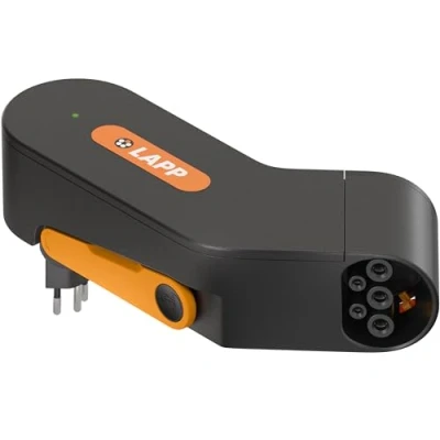 Abbildung von Lapp Mobility Dock Typ CH/Mobiles EV Ladegerät für die Haushaltssteckdose/Notladegerät E Autos/Tragbares Auto Unterwegs/Ladegerät Elektro und Plug in / IP44