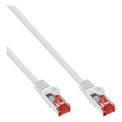 Abbildung von InLine 76102W Patchkabel, S/FTP (PiMf), Cat.6, 250MHz, PVC, CCA, weiß, 2m