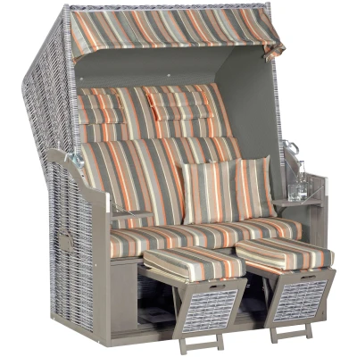 Abbildung von SunnySmart Strandkorb &quot;Rustikal 34 Z XL, TOPSELLER&quot;, 2 Sitzer, zum Selbstaufbau