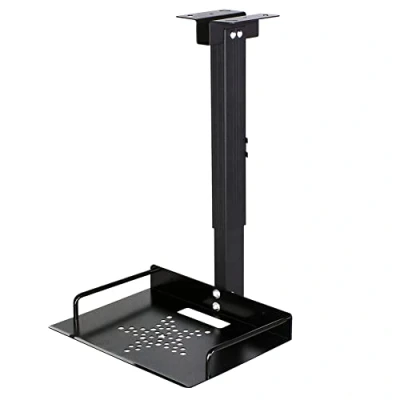 Abbildung von Drsn Universal Projektor Halterung für die Decke/Wand, Höhenverstellbar 34 56cm bis 3.5kg Tablett 24x20cm Kabelführung, Beamer Deckenhalterung Projektoren, Router usw.