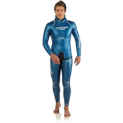Abbildung von Cressi Herren FREE MAN TWO PIECES WETSUIT 3.5mm Neoprenanzug, Blau, S/2