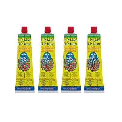 Abbildung von Pamai Pai® Viererpack: 4 x 70g Harissa Paste Tube Tunesien Le Phare du Cap Bon Harissapaste