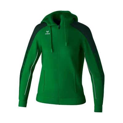 Abbildung von Erima Damen EVO STAR Trainingsjacke mit Kapuze (1032434), smaragd/pine grove, 34