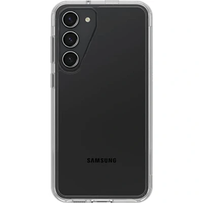 Abbildung von OtterBox Symmetry Clear Hülle für Samsung Galaxy S23+, sturzsicher, schützende Hülle, 3x getestet nach Militärstandard, antimikrobiell, Transparent, Keine Einzelhandelsverpackung