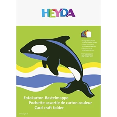 Abbildung von 10 x Heyda Fotokarton 25x35cm 300g/qm VE= Blatt farbig sortiert
