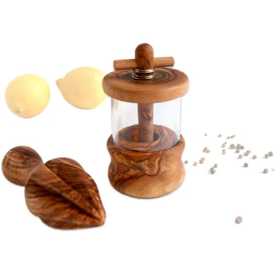 Abbildung von Olivenholz erleben Kräutermühle