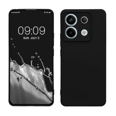 Abbildung von kwmobile Slim Case kompatibel mit Xiaomi Redmi Note 13 Pro 5G / Poco X6 Hülle Handyhülle aus Silikon in Schwarz